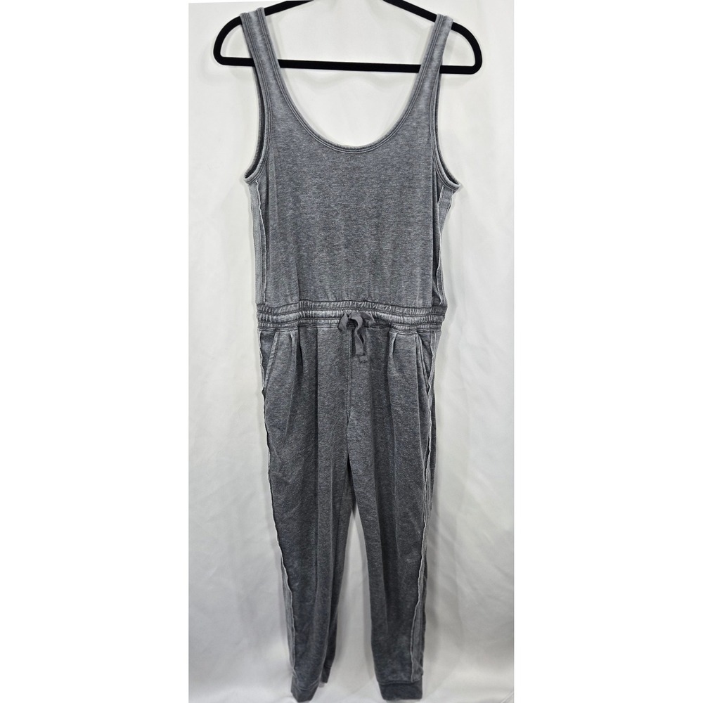 Splendid Eco Womens Jumpsuit Gray Drawstring Sleeveless Casual Size S Recycled